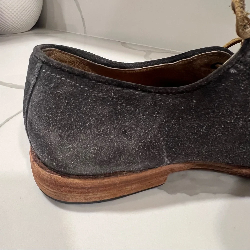 Frye Men's Gray Suede oxford Lace-Up Shoes‎ size 10 D casual dress shoes